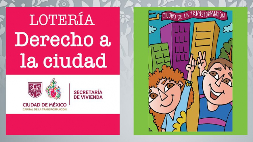 Lotería Derecho a la Ciudad  para niñas y niños