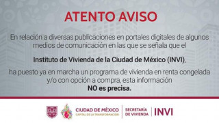 Tarjeta en relación a rentas en vivienda INVI