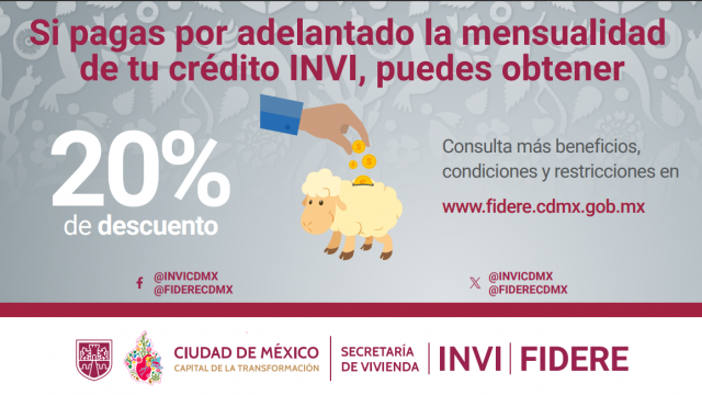 20% de descuento en pagos adelantados